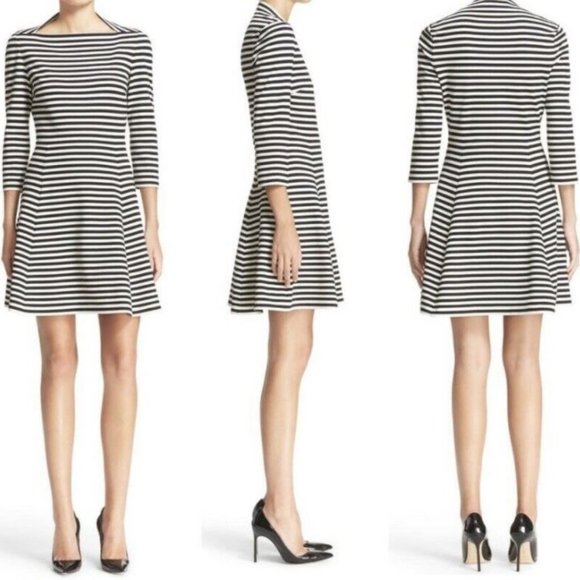 Kate Spade Dress Stripe Black White Size XS - Picture 9 of 16